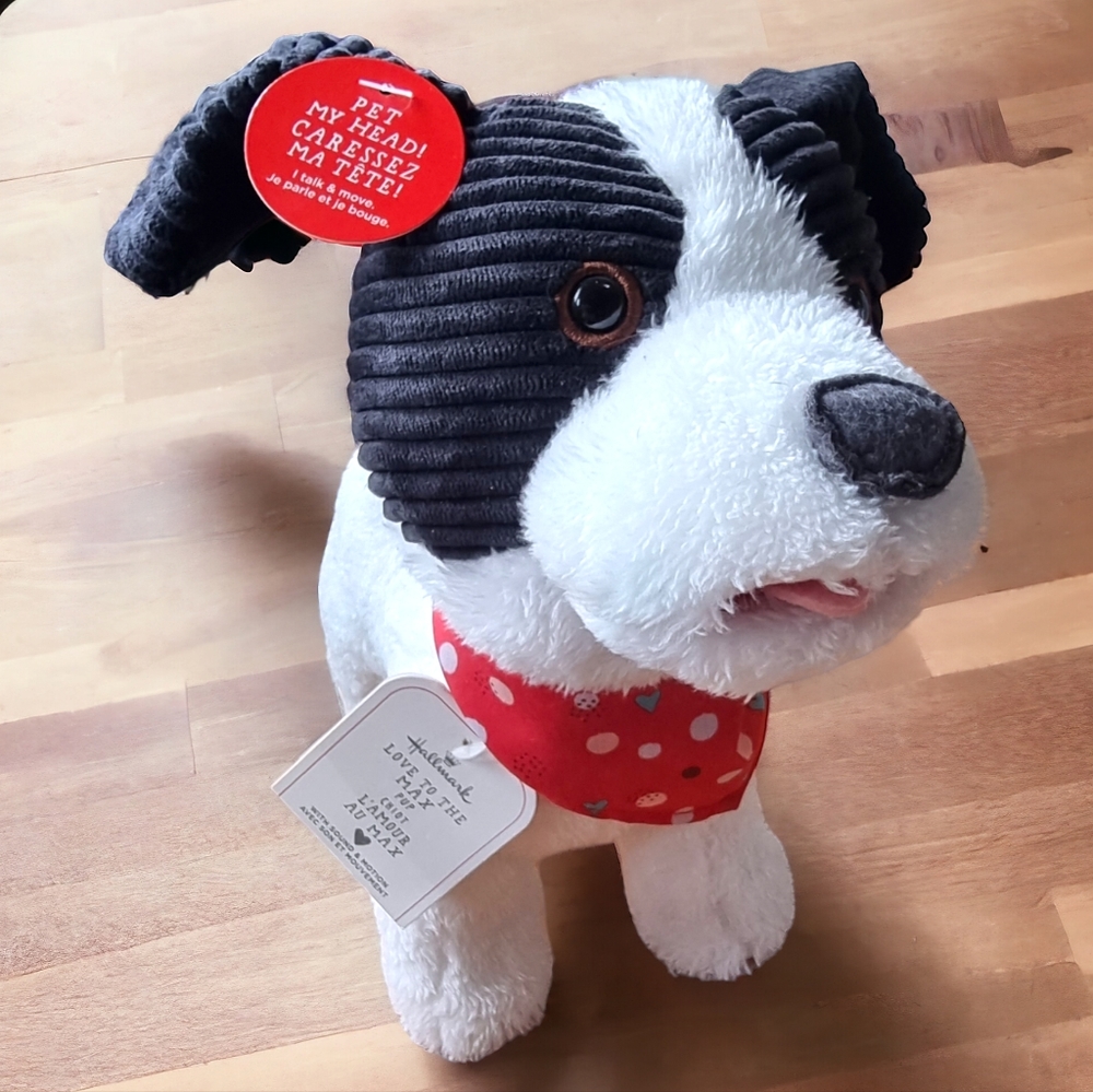 Hallmark 'Love to The Max Pup' Interactive Plush Animal 10” Talks & Wiggles